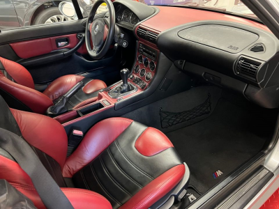 1999 BMW M Roadster in Arctic Silver Metallic over Imola Red & Black Nappa