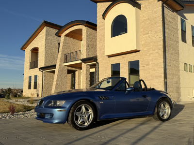 1999 BMW M Roadster in Estoril Blue Metallic over Estoril Blue & Black Nappa