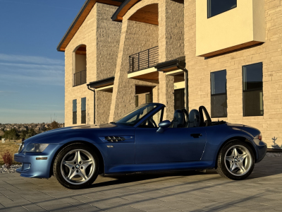 1999 BMW M Roadster in Estoril Blue Metallic over Estoril Blue & Black Nappa