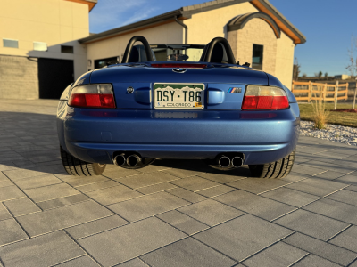 1999 BMW M Roadster in Estoril Blue Metallic over Estoril Blue & Black Nappa