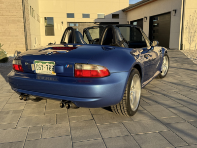 1999 BMW M Roadster in Estoril Blue Metallic over Estoril Blue & Black Nappa