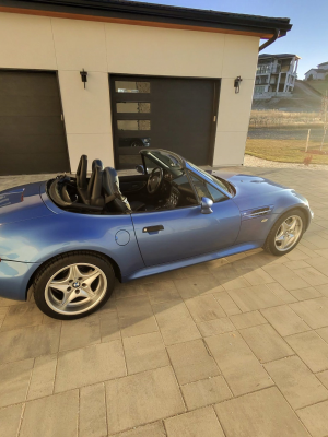 1999 BMW M Roadster in Estoril Blue Metallic over Estoril Blue & Black Nappa