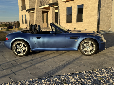 1999 BMW M Roadster in Estoril Blue Metallic over Estoril Blue & Black Nappa