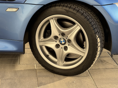 1999 BMW M Roadster in Estoril Blue Metallic over Estoril Blue & Black Nappa