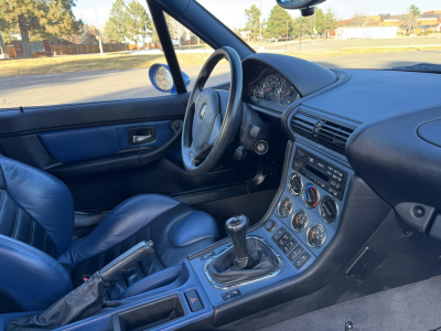 1999 BMW M Roadster in Estoril Blue Metallic over Estoril Blue & Black Nappa