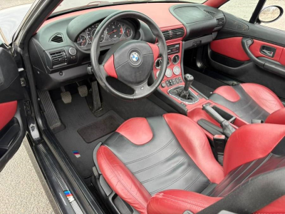 1999 BMW M Roadster in Cosmos Black Metallic over Imola Red & Black Nappa