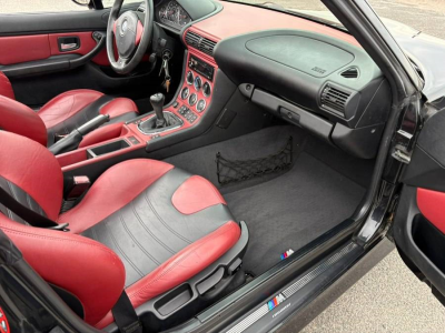 1999 BMW M Roadster in Cosmos Black Metallic over Imola Red & Black Nappa