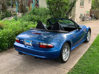 1999 BMW M Roadster in Estoril Blue Metallic over Estoril Blue & Black Nappa
