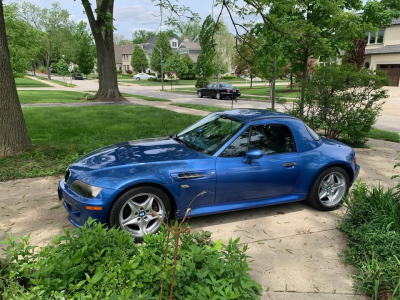 1999 BMW M Roadster in Estoril Blue Metallic over Estoril Blue & Black Nappa
