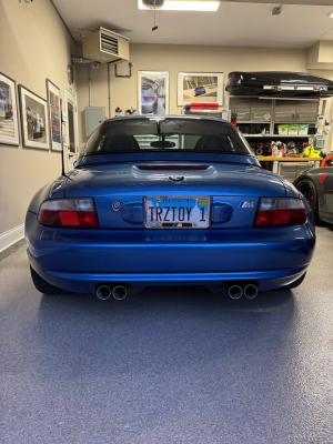 1999 BMW M Roadster in Estoril Blue Metallic over Estoril Blue & Black Nappa