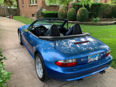 1999 BMW M Roadster in Estoril Blue Metallic over Estoril Blue & Black Nappa