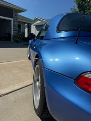 1999 BMW M Roadster in Estoril Blue Metallic over Estoril Blue & Black Nappa