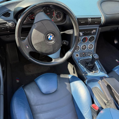 1999 BMW M Roadster in Estoril Blue Metallic over Estoril Blue & Black Nappa