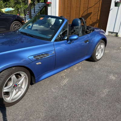 1999 BMW M Roadster in Estoril Blue Metallic over Estoril Blue & Black Nappa