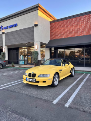 1999 BMW M Roadster in Dakar Yellow 2 over Dark Gray & Black Nappa