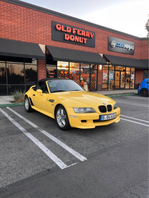 1999 BMW M Roadster in Dakar Yellow 2 over Dark Gray & Black Nappa