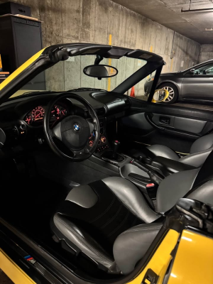 1999 BMW M Roadster in Dakar Yellow 2 over Dark Gray & Black Nappa
