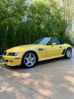 1999 BMW M Roadster in Dakar Yellow 2 over Dark Gray & Black Nappa