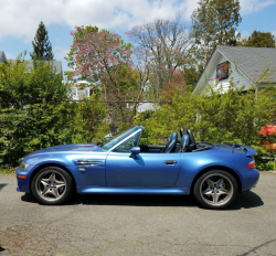 1999 BMW M Roadster in Estoril Blue Metallic over Estoril Blue & Black Nappa
