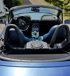 1999 BMW M Roadster in Estoril Blue Metallic over Estoril Blue & Black Nappa