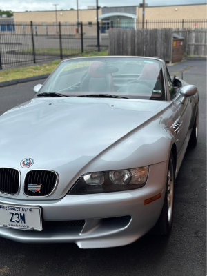 1999 BMW M Roadster in Arctic Silver Metallic over Imola Red & Black Nappa