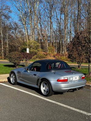 1999 BMW M Roadster in Arctic Silver Metallic over Imola Red & Black Nappa
