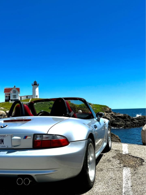 1999 BMW M Roadster in Arctic Silver Metallic over Imola Red & Black Nappa