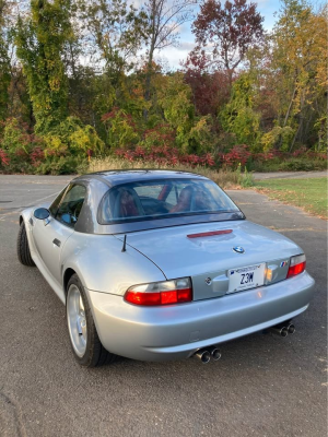 1999 BMW M Roadster in Arctic Silver Metallic over Imola Red & Black Nappa