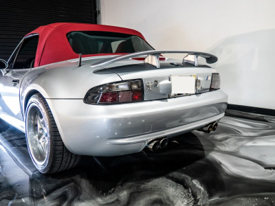 1999 BMW M Roadster in Arctic Silver Metallic over Imola Red & Black Nappa