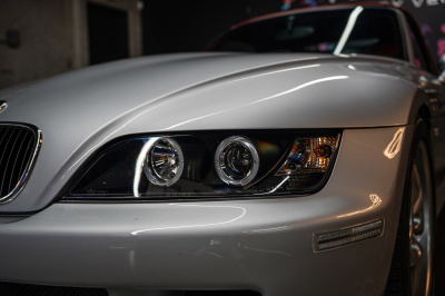 1999 BMW M Roadster in Arctic Silver Metallic over Imola Red & Black Nappa