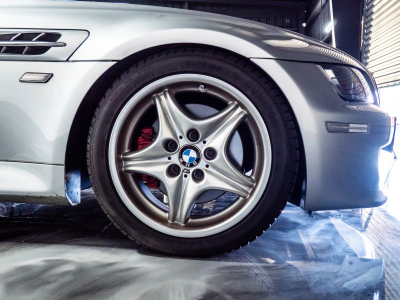 1999 BMW M Roadster in Arctic Silver Metallic over Imola Red & Black Nappa