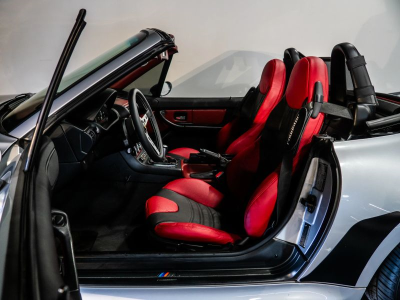 1999 BMW M Roadster in Arctic Silver Metallic over Imola Red & Black Nappa