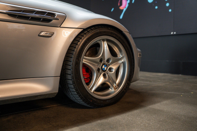1999 BMW M Roadster in Arctic Silver Metallic over Imola Red & Black Nappa
