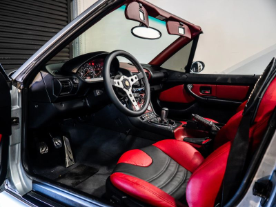 1999 BMW M Roadster in Arctic Silver Metallic over Imola Red & Black Nappa