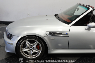 1999 BMW M Roadster in Arctic Silver Metallic over Imola Red & Black Nappa