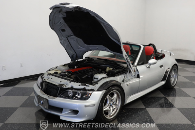 1999 BMW M Roadster in Arctic Silver Metallic over Imola Red & Black Nappa