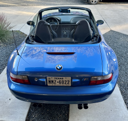 1999 BMW M Roadster in Estoril Blue Metallic over Estoril Blue & Black Nappa