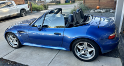 1999 BMW M Roadster in Estoril Blue Metallic over Estoril Blue & Black Nappa