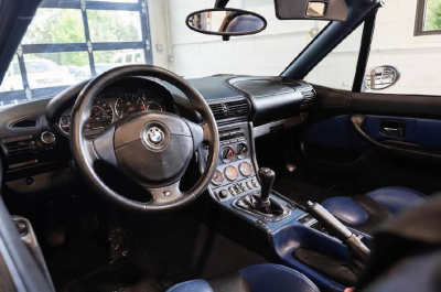 1999 BMW M Roadster in Arctic Silver Metallic over Estoril Blue & Black Nappa