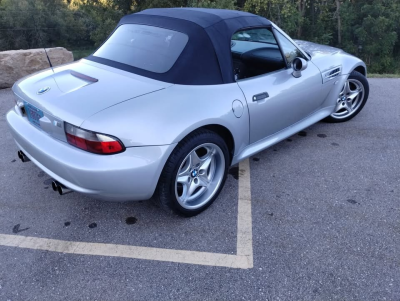 2000 BMW M Roadster in Titanium Silver Metallic over Estoril Blue & Black Nappa
