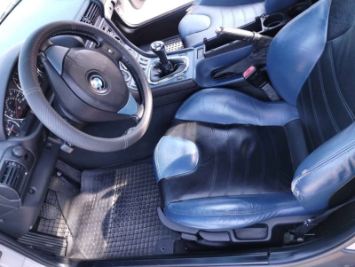 2000 BMW M Roadster in Titanium Silver Metallic over Estoril Blue & Black Nappa