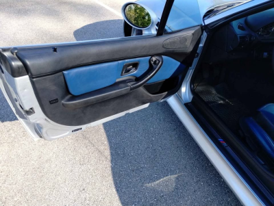 2000 BMW M Roadster in Titanium Silver Metallic over Estoril Blue & Black Nappa