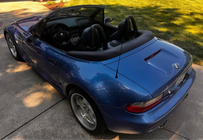 2000 BMW M Roadster in Estoril Blue Metallic over Estoril Blue & Black Nappa