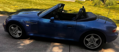 2000 BMW M Roadster in Estoril Blue Metallic over Estoril Blue & Black Nappa