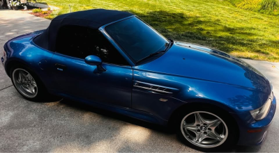 2000 BMW M Roadster in Estoril Blue Metallic over Estoril Blue & Black Nappa