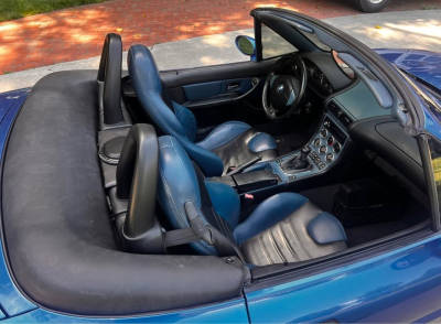 2000 BMW M Roadster in Estoril Blue Metallic over Estoril Blue & Black Nappa