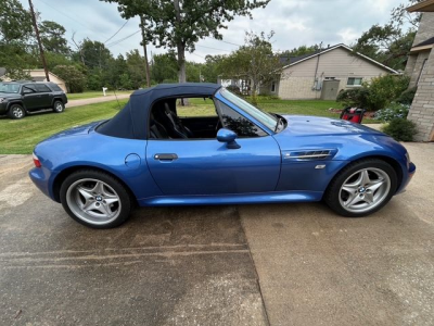 2000 BMW M Roadster in Estoril Blue Metallic over Estoril Blue & Black Nappa