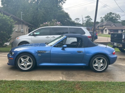 2000 BMW M Roadster in Estoril Blue Metallic over Estoril Blue & Black Nappa