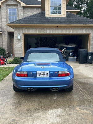 2000 BMW M Roadster in Estoril Blue Metallic over Estoril Blue & Black Nappa