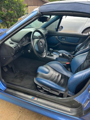 2000 BMW M Roadster in Estoril Blue Metallic over Estoril Blue & Black Nappa